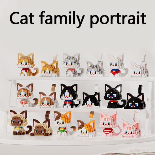 Mainan balok seri kucing Mainan balok seri hewan BUBUTOYS