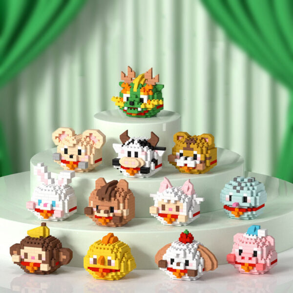 Seri mainan balok hewan BUBUTOYS