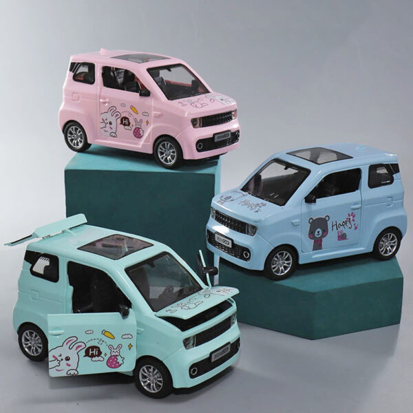 Model mobil seri Linglong Hongguang mini LED+ musik BUBUTOYS