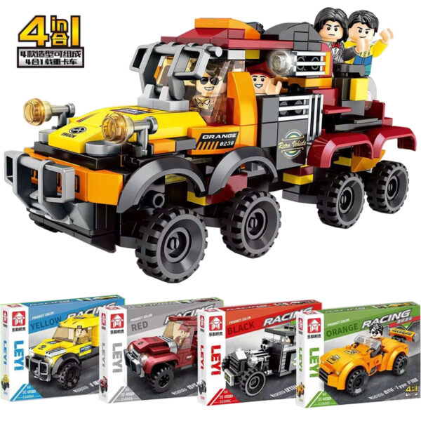 Mobil kecil 4IN1 blok bangunan BUBUTOYS