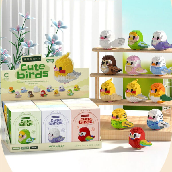 Seri Burung blok bangunan BUBUTOYS