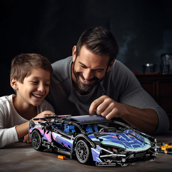 Model mobil balok Komponen 1314pcs BUBUTOYS