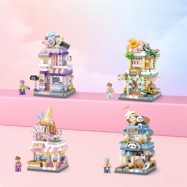 Serangkaian mainan balok dari berbagai toko produk BUBUTOYS